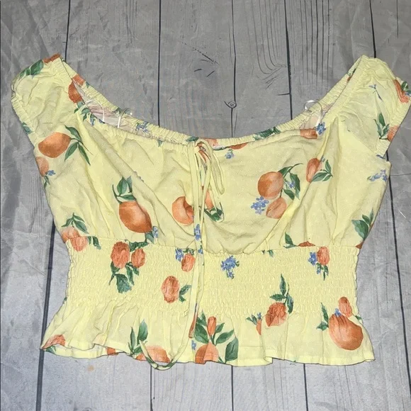 Sadie & Sage peaches crop top size small NWOT - Picture 3 of 9